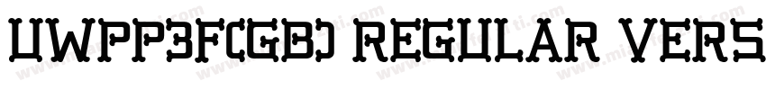 UWPP3F(GB) Regular Version 10字体转换